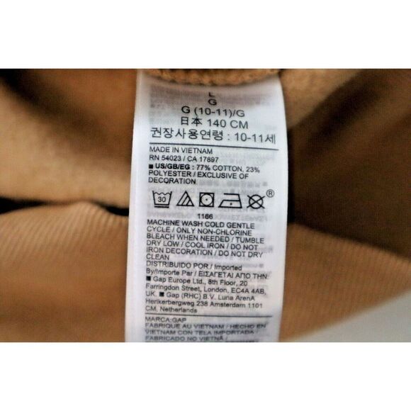 GAP Kids 781297-01-1 Kids Sz L (10) Brown Plaid Arch Logo Full Zip Fleece Jacket - Picture 6 of 8